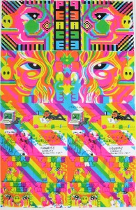 Paper Rad silkscreen / uncut card sheet